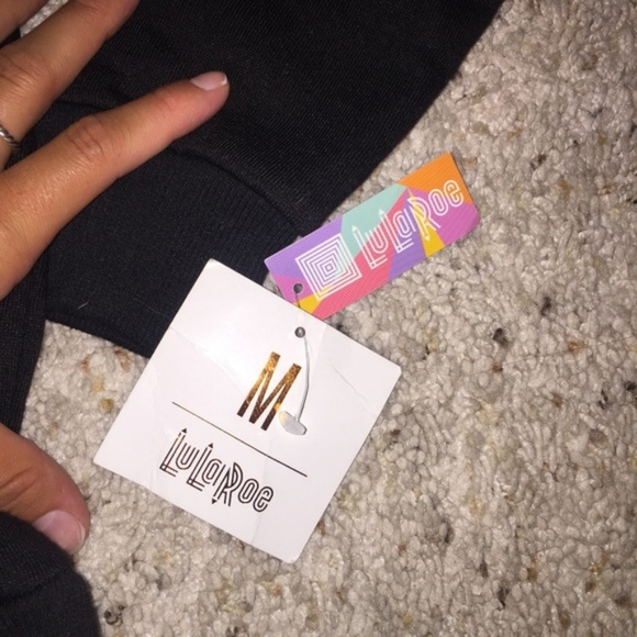 NWT Lularoe black vintage logo crewneck sweatshirt! Pink writing - Picture 3 of 6